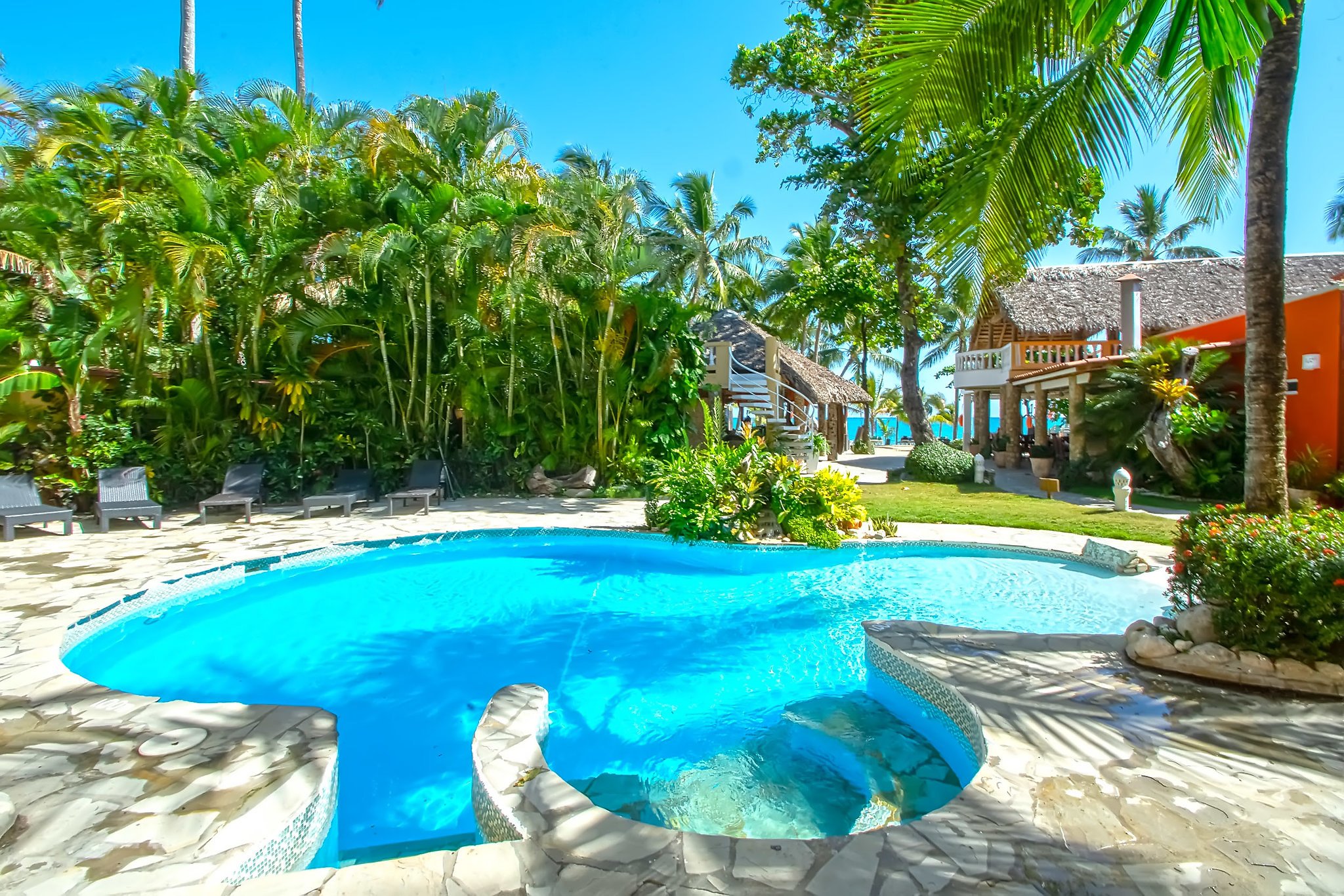 Villa Taina – Zwembad in tuin, Cabarete
