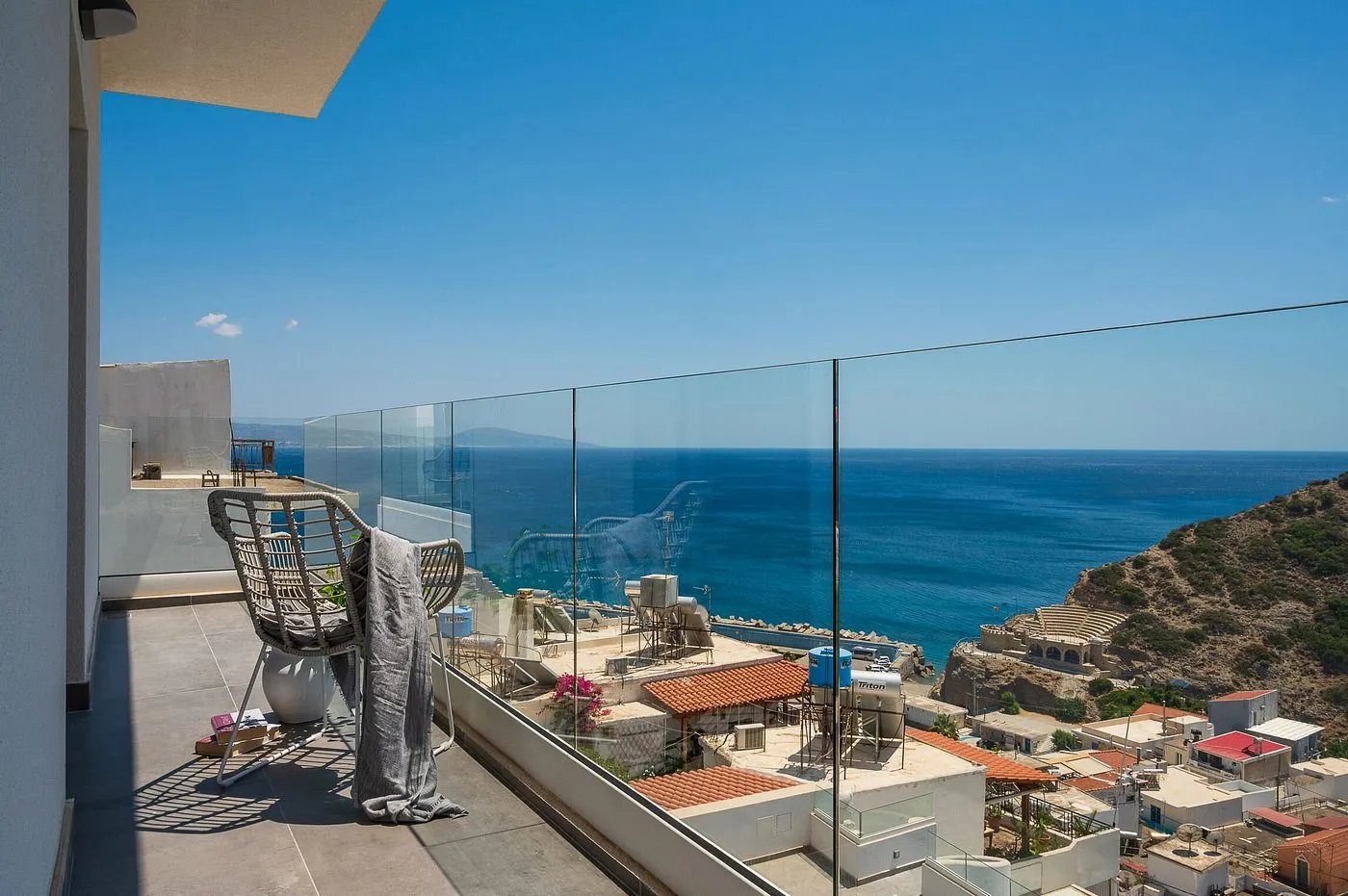 Stella Luxury Appartementen – Balkon met zeezicht, Agia Galini