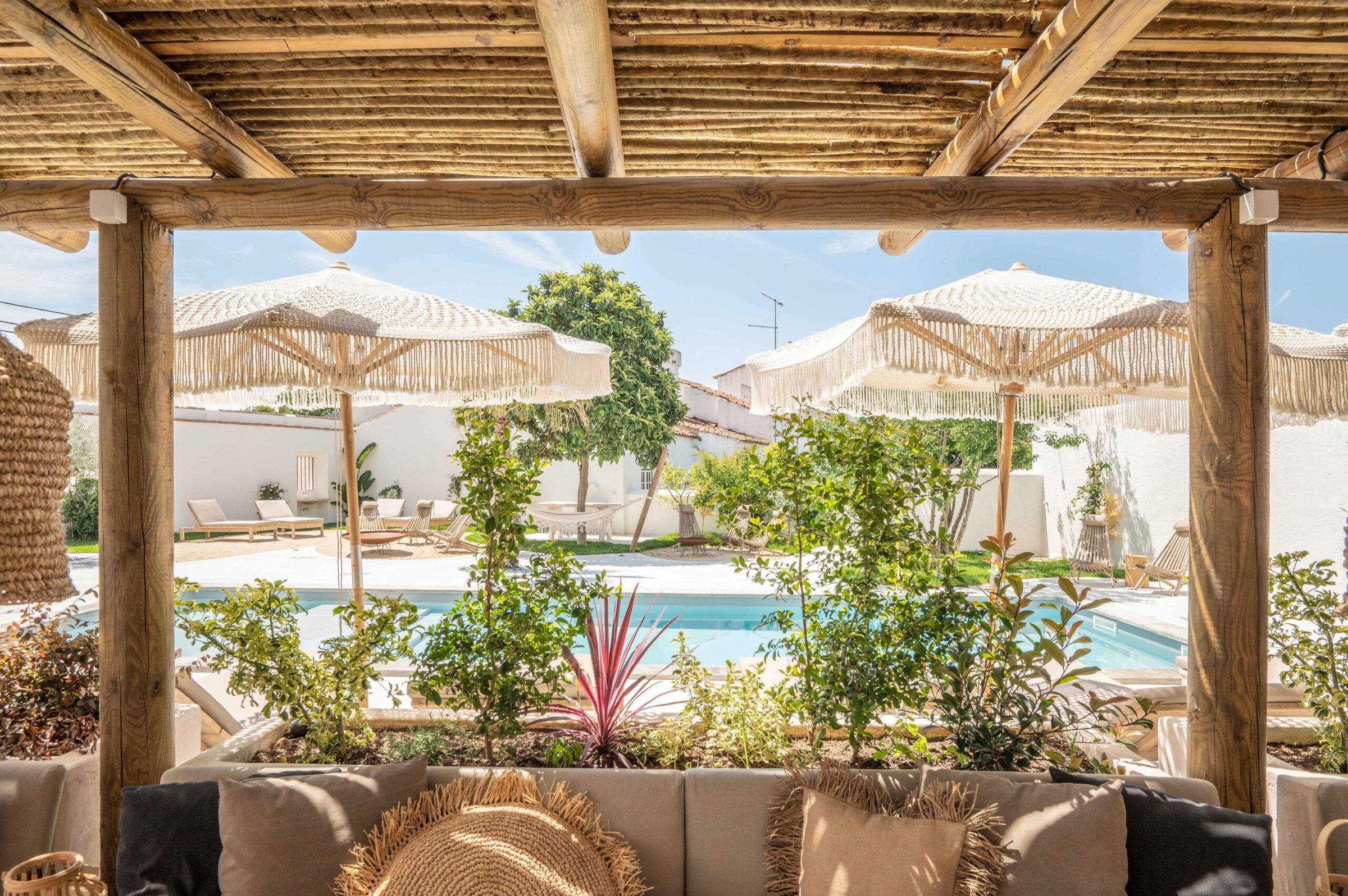 Casa Az Zagal – Terras met zwembadzicht, Sousel