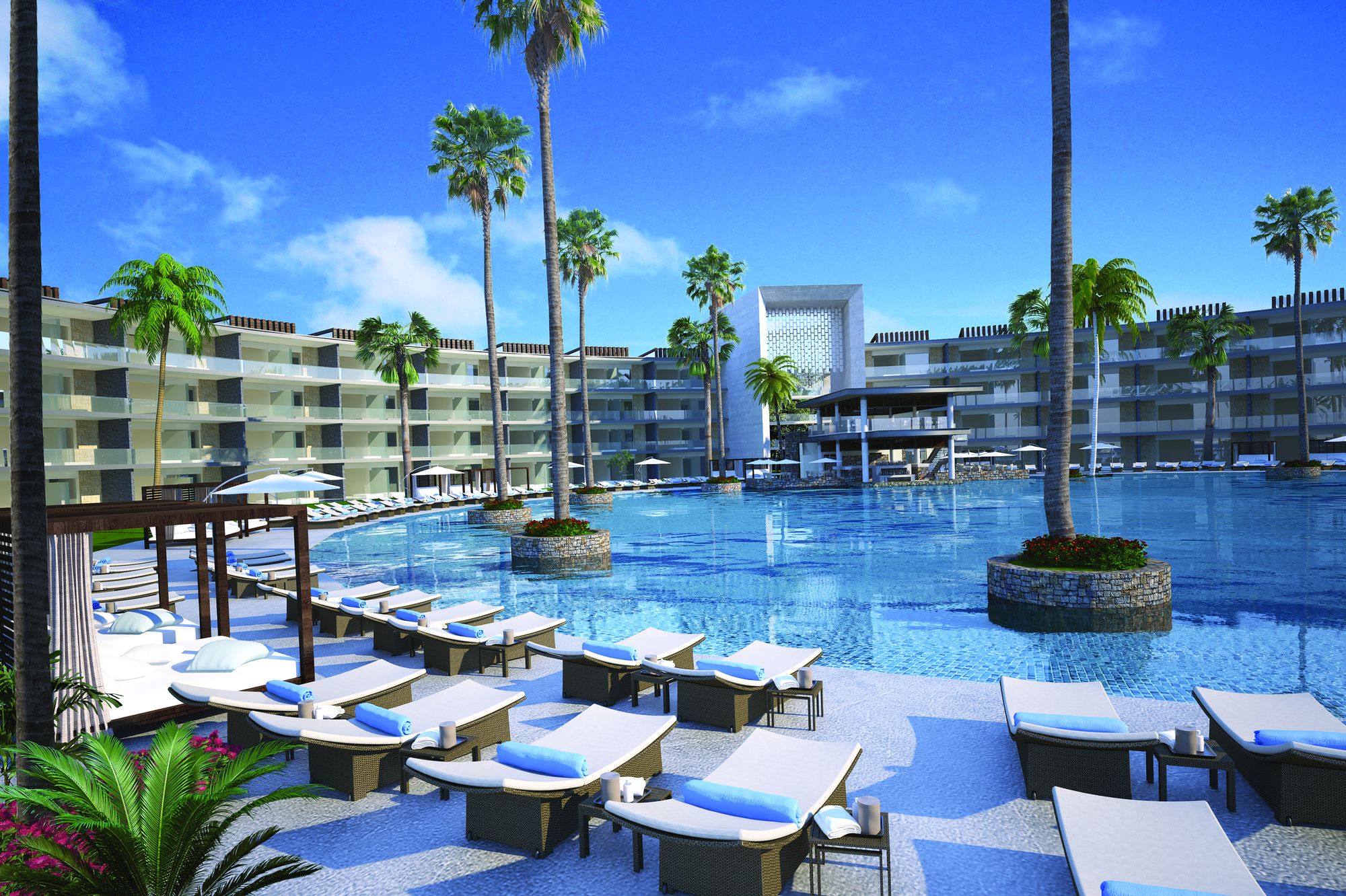 Haven Riviera Cancun Resort & Spa – Zwembad met palmen, Cancún
