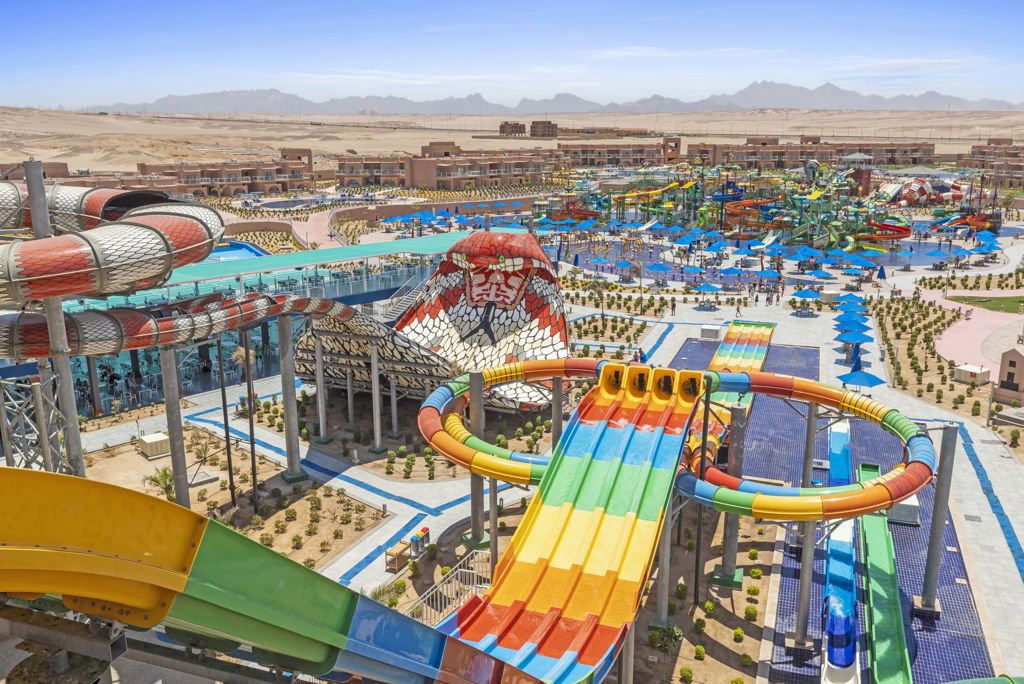 Pickalbatros Jungle Aqua Park – Waterpark van boven, Hurghada