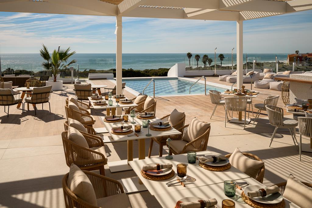 Amare Beach Hotel Sancti Petri – Terras met zeezicht, Chiclana de la Frontera
