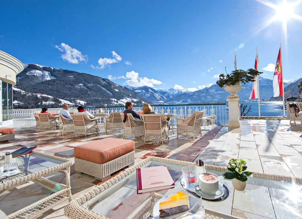 Grandhotel – Terras met bergzicht, Zell am See