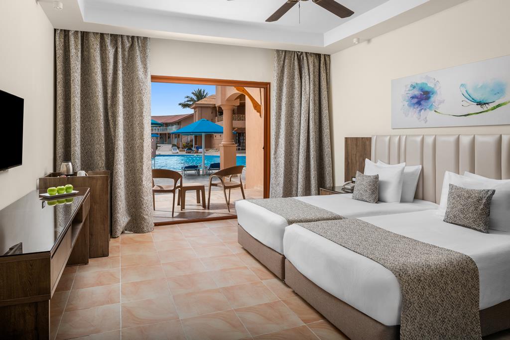 Pickalbatros Jungle Aqua Park Resort - Neverland – Kamer met zwembadzicht, Hurghada