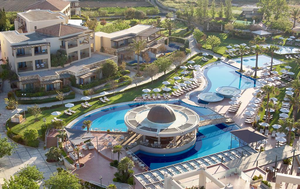 Minoa Palace Beach Resort – Zwembaden van boven, Platanias