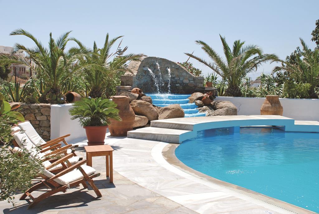 Kamari – Zwembad met waterval, Plati Yialos