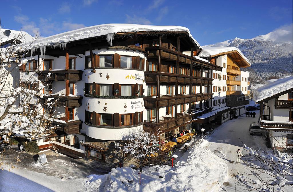 Alte Schmiede – Gevel in de sneeuw, Seefeld