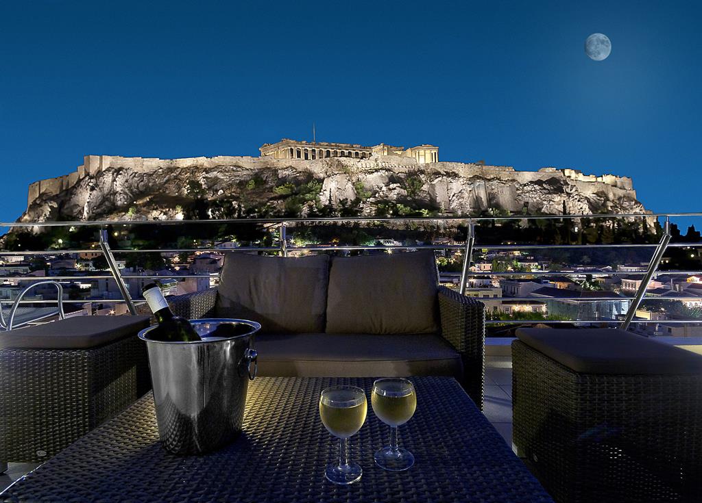 Plaka – Dakterras met uitzicht Akropolis, Athene