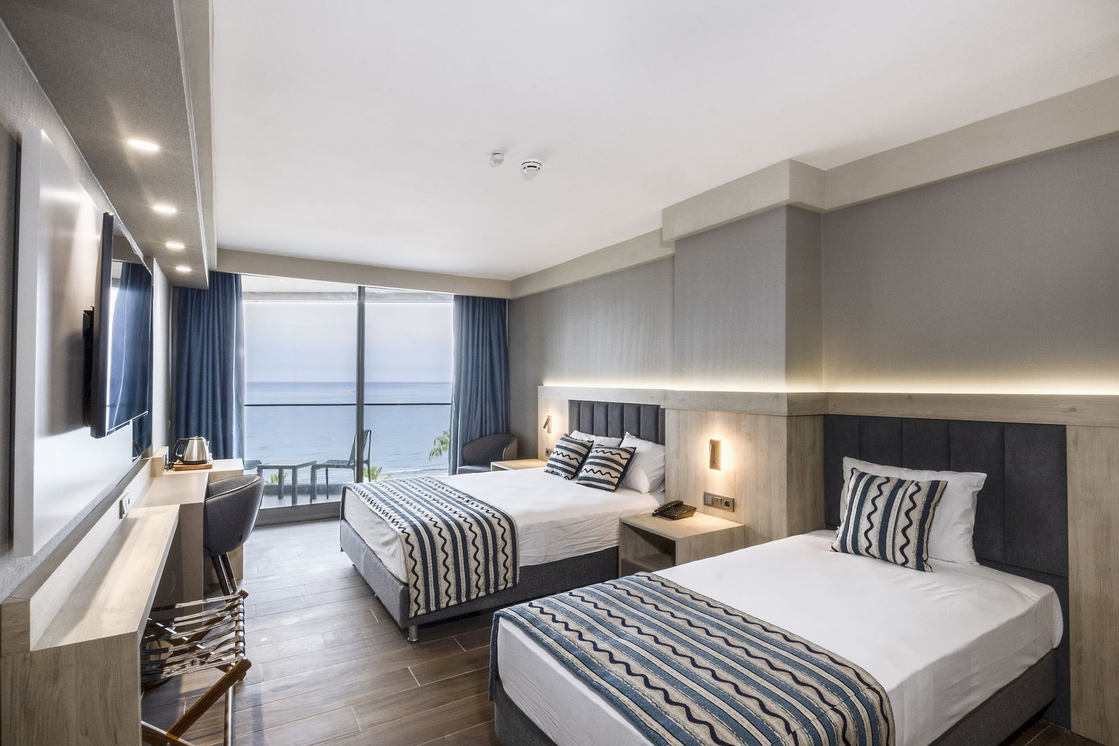 Elysee Rive Hotel – Slaapkamer met zeezicht, Alanya