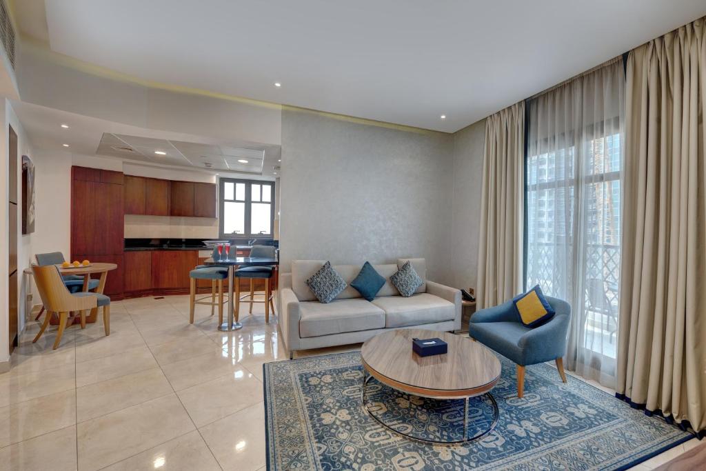 Suha Park Hotel Apartments Waterfront Al Jaddaf – Zithoek met keuken, Dubai