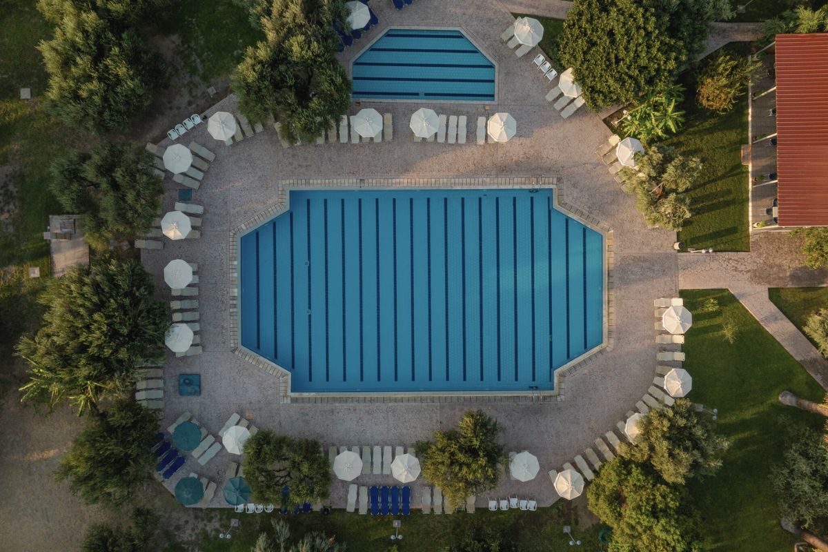 Marianna Palace Hotel – Zwembad vanuit de lucht, Kolymbia