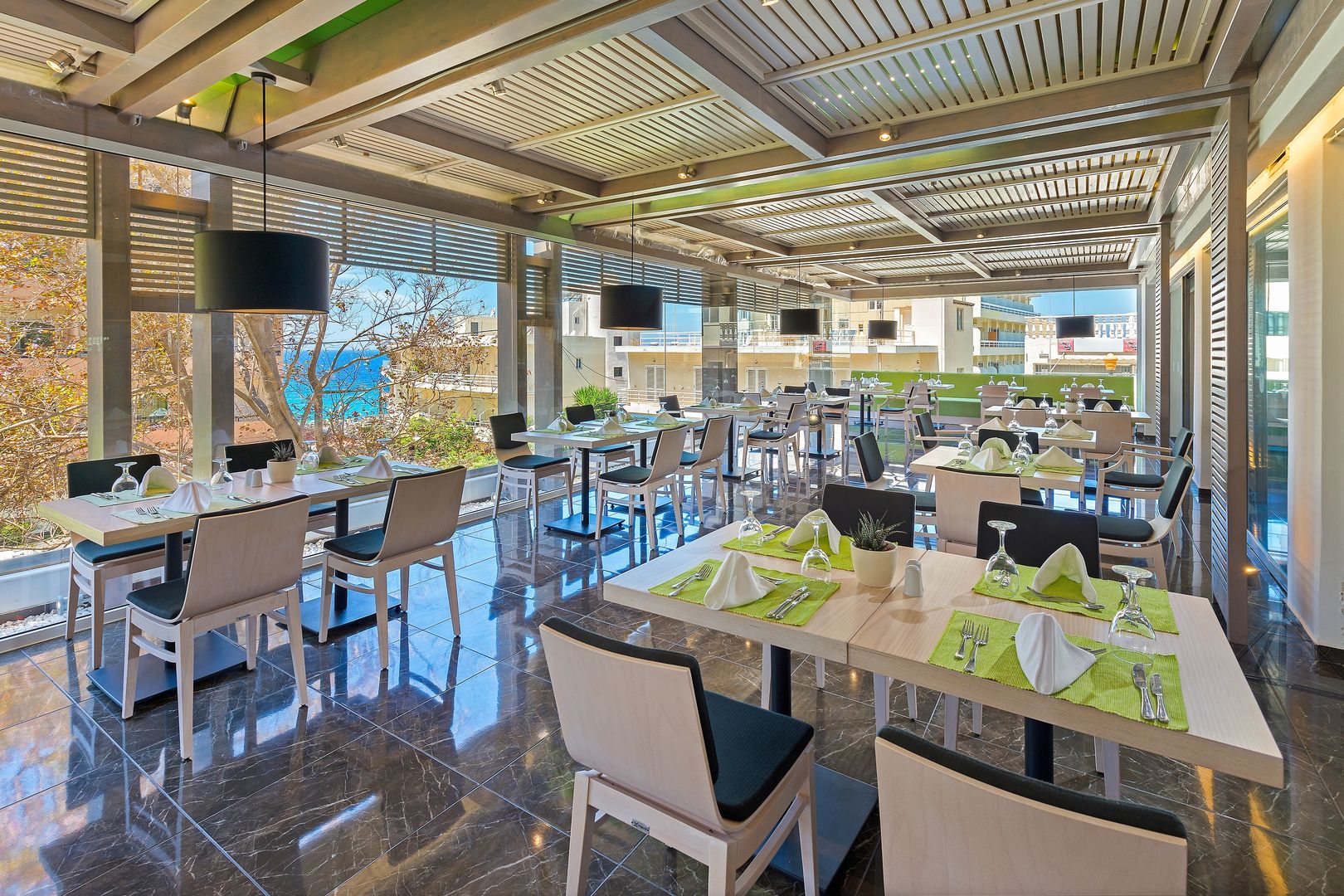 Semiramis City Hotel – Restaurantterras, Rhodos Stad