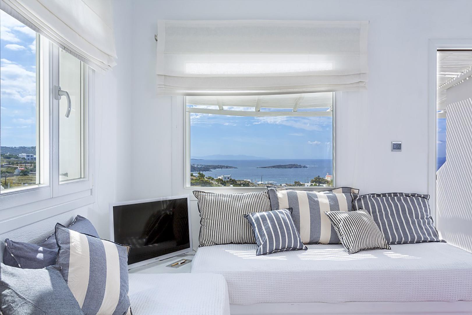Ostraco Suites – Zitkamer met zeezicht, Mykonos-Stad