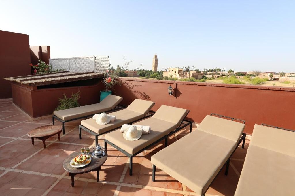 Riad Sidi Mimoune – Ligbedden op dakterras, Marrakech