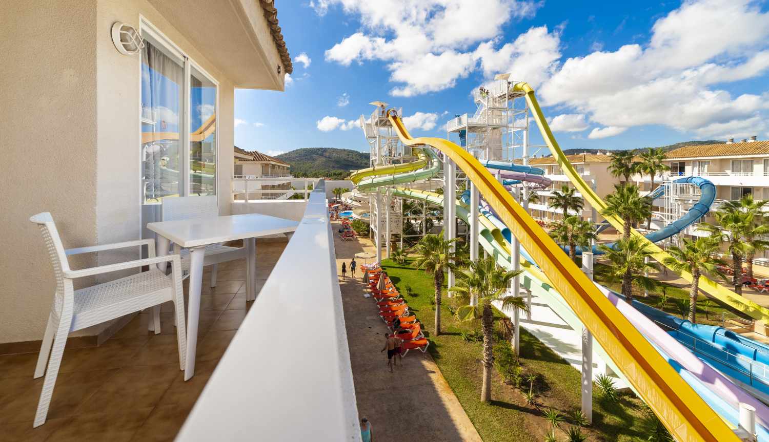 FERGUS Club Mallorca Waterpark – Balkon met glijbanen, Magaluf