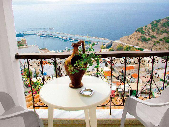Ariadne Hotel – Balkon met haventje, Rethymnon