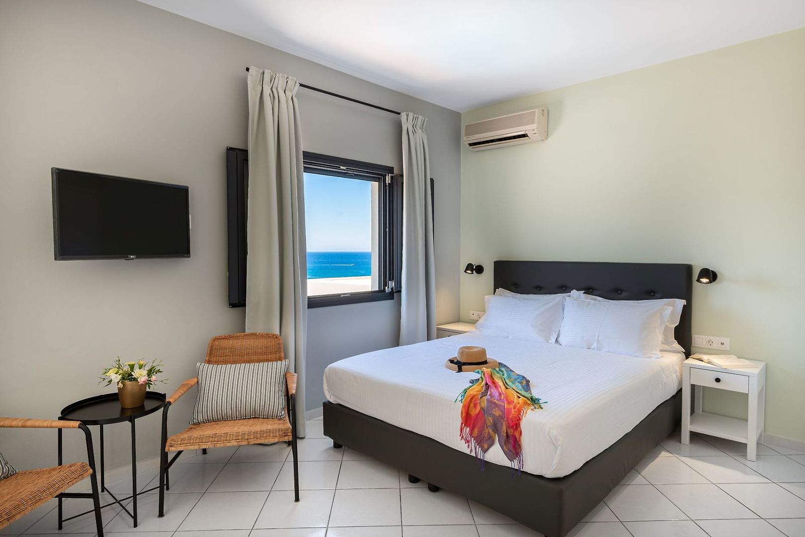 Minois Boutique Hotel – Slaapkamer, Stalis
