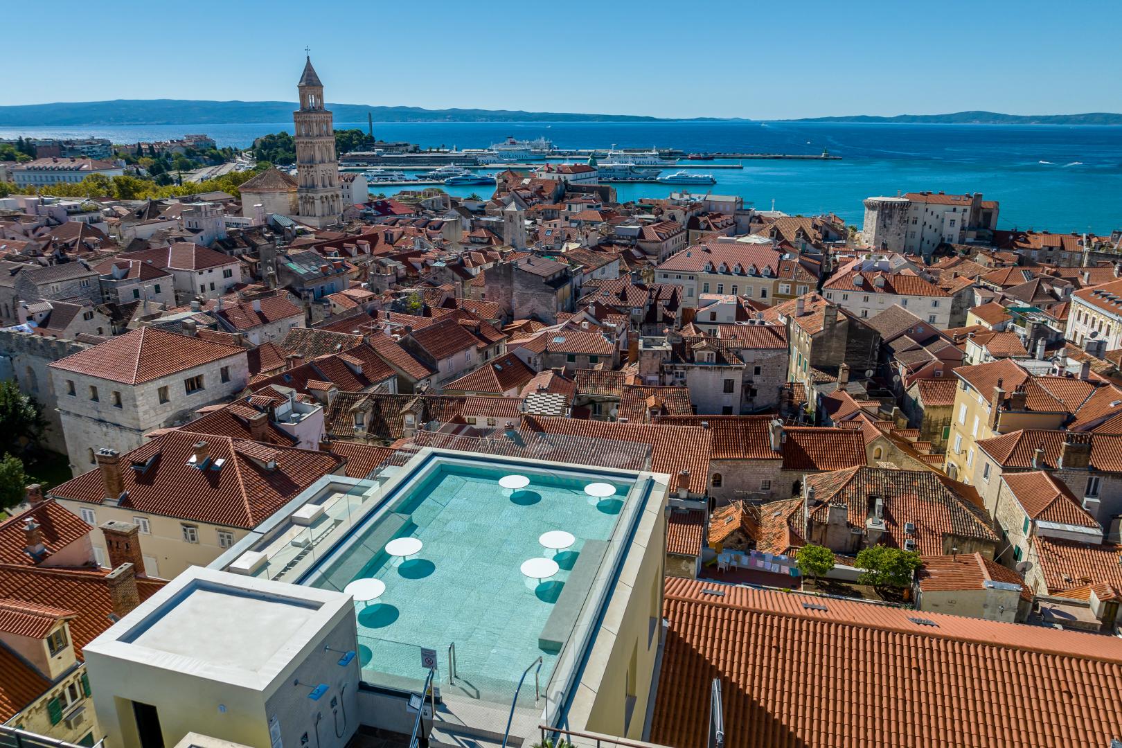 Cornaro Hotel – Dakzwembad met stadszicht, Split