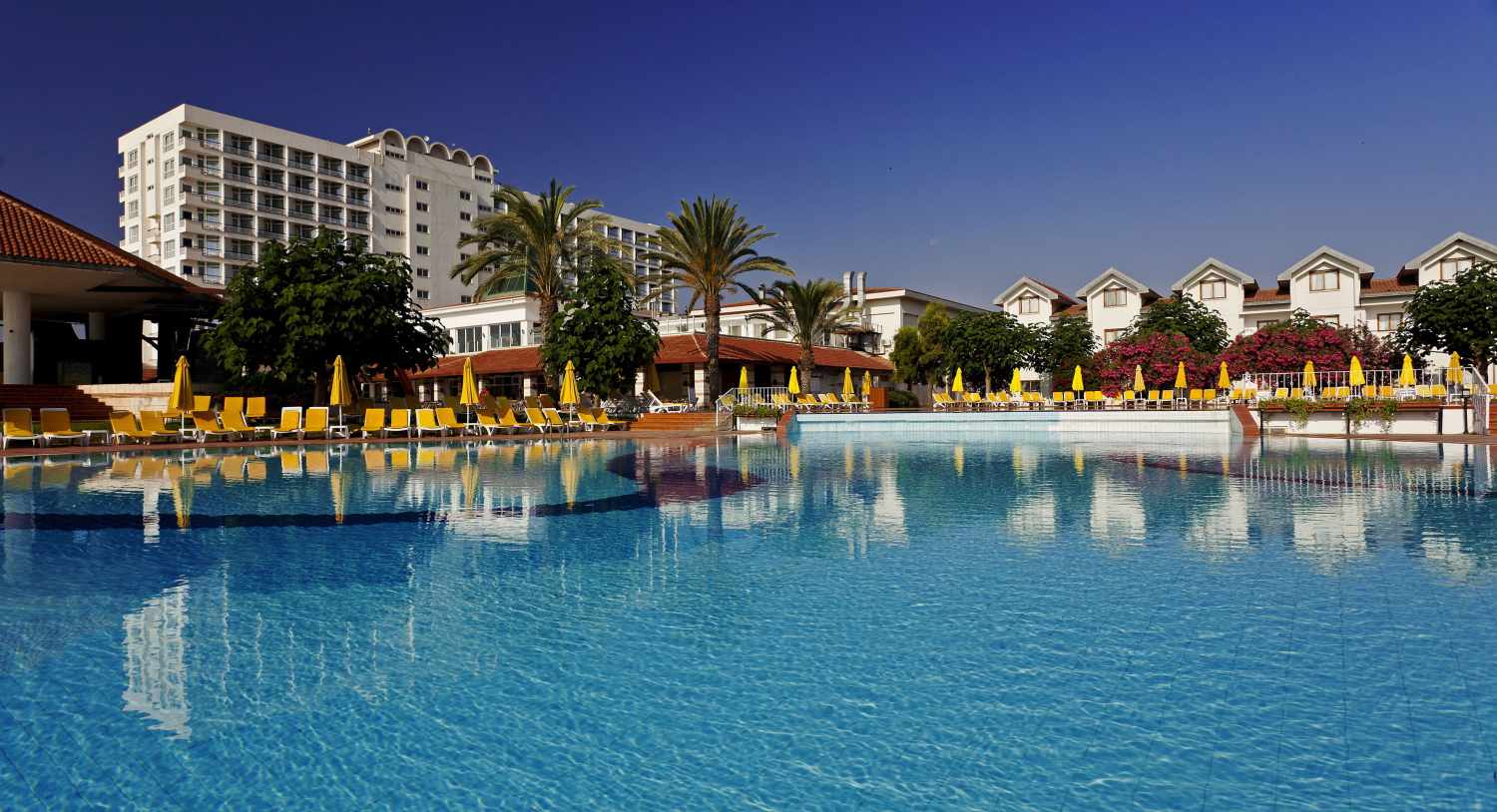 Salamis Bay Conti Resort Hotel & Casino – Zwembad met palmen, Agios Sergios