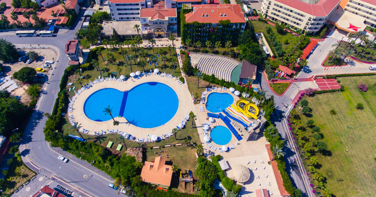 Cesars Side – Resort van bovenaf, Side