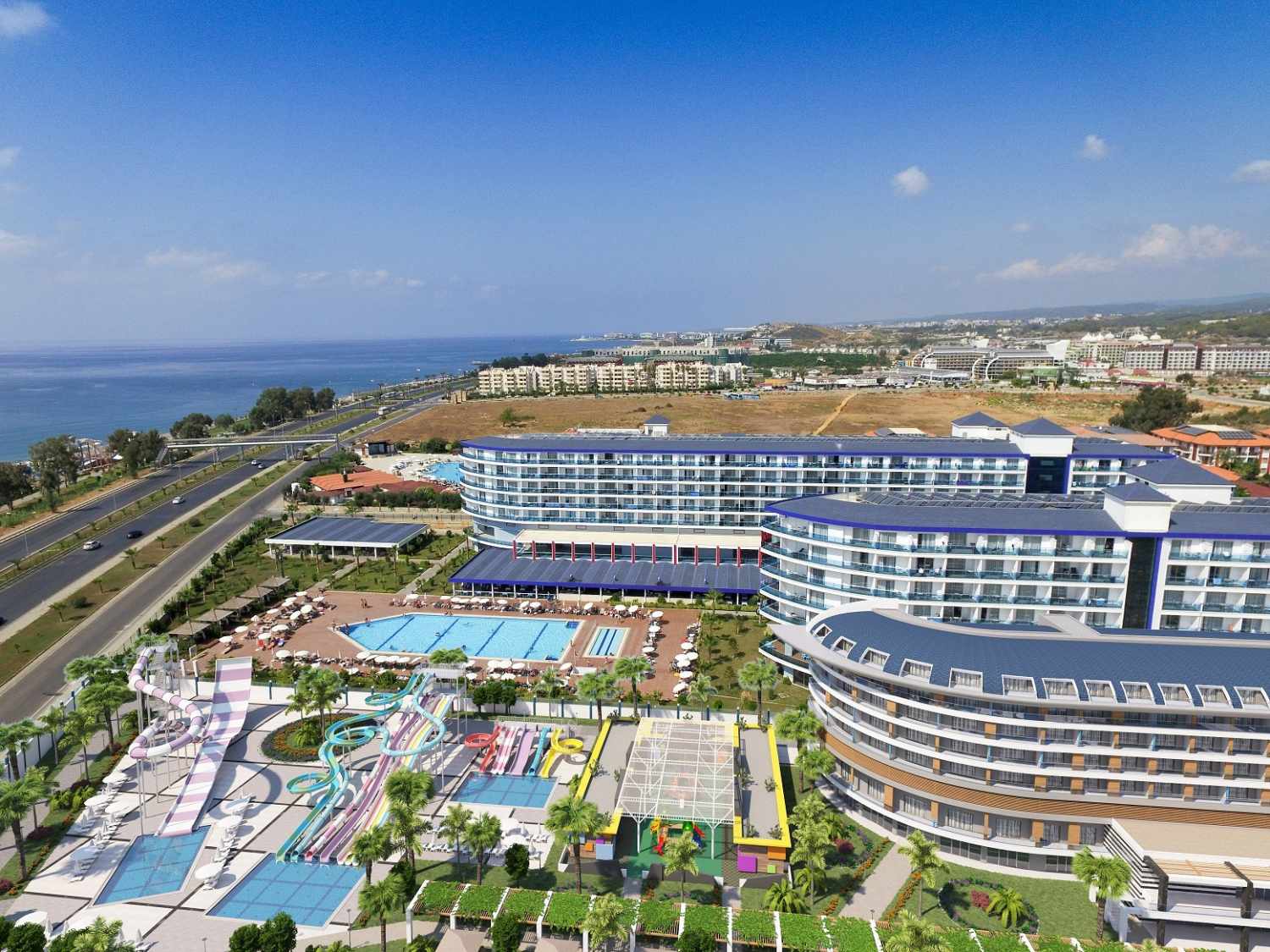 Eftalia Ocean Hotel – Resort aan zee van boven, Turkler