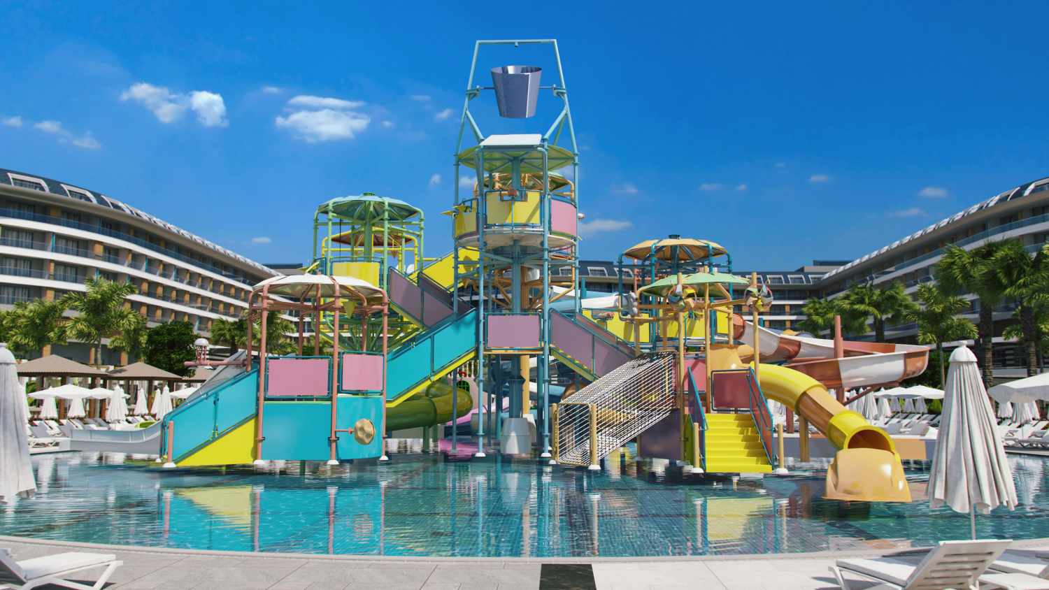 Eftalia Ocean Hotel – Waterglijbanen in zon, Turkler
