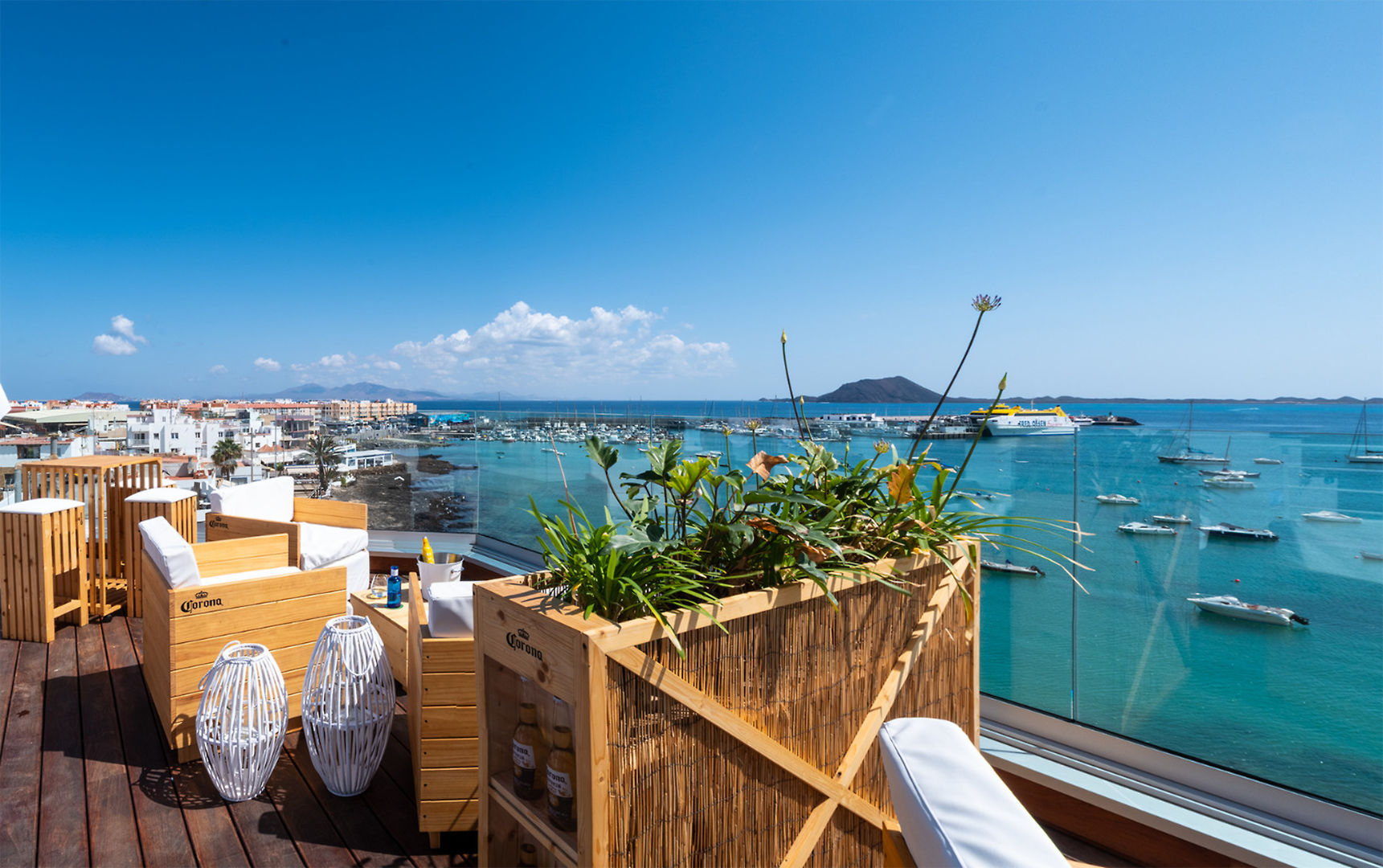 Hotel Boutique La Marquesina – Dakterras met zeezicht, Corralejo
