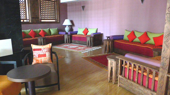 Hotel Timoulay & Spa – Lounge in warme kleuren, Agadir