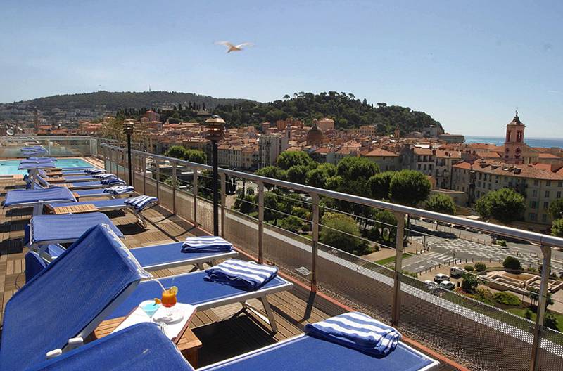 Hotel Aston La Scala – Ligbedden met uitzicht, Nice
