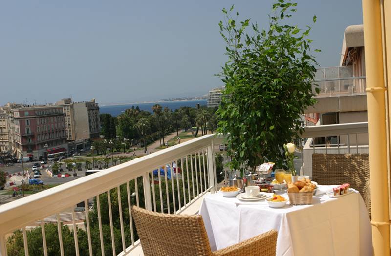 Hotel Aston La Scala – Balkon met ontbijt, Nice