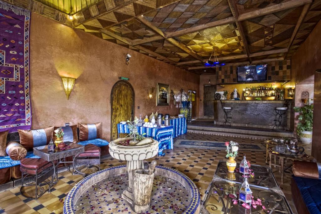 Kasbah Le Mirage – Lounge met fontein, Marrakech