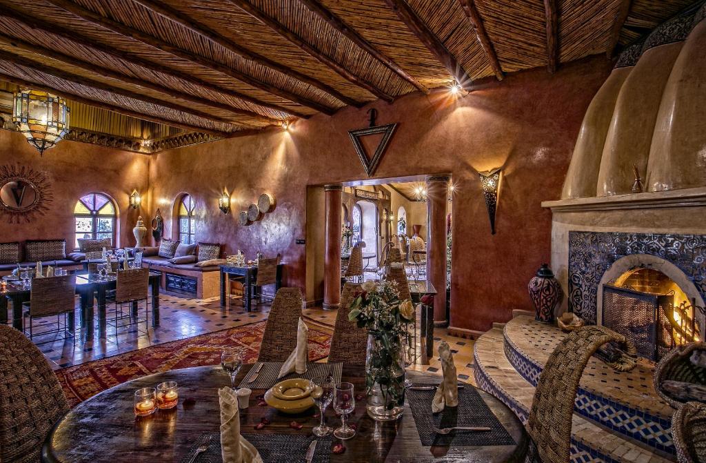 Kasbah Le Mirage – Restaurant met haard, Marrakech