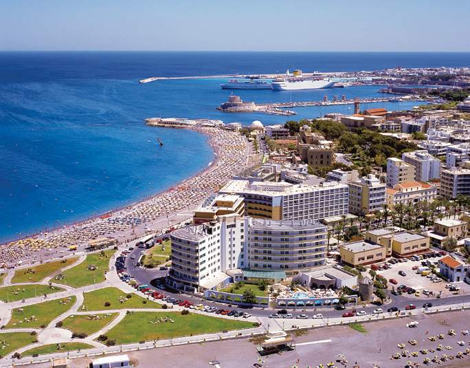 Cactus – Luchtfoto kust, Rhodos Stad