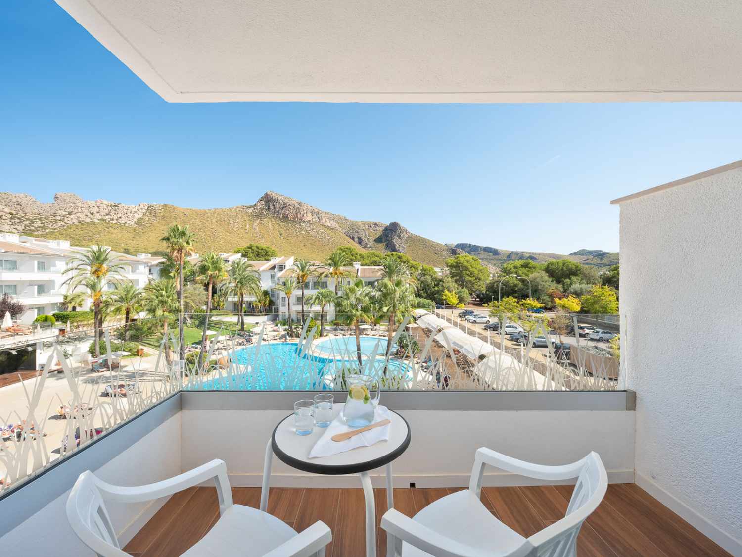 Puerto Azul Suite Hotel – Balkon met zwembadzicht, Puerto de Pollensa