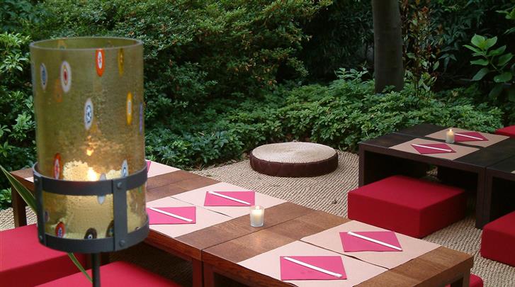 Hotel Amadeus – Lounge in tuin, Venetië