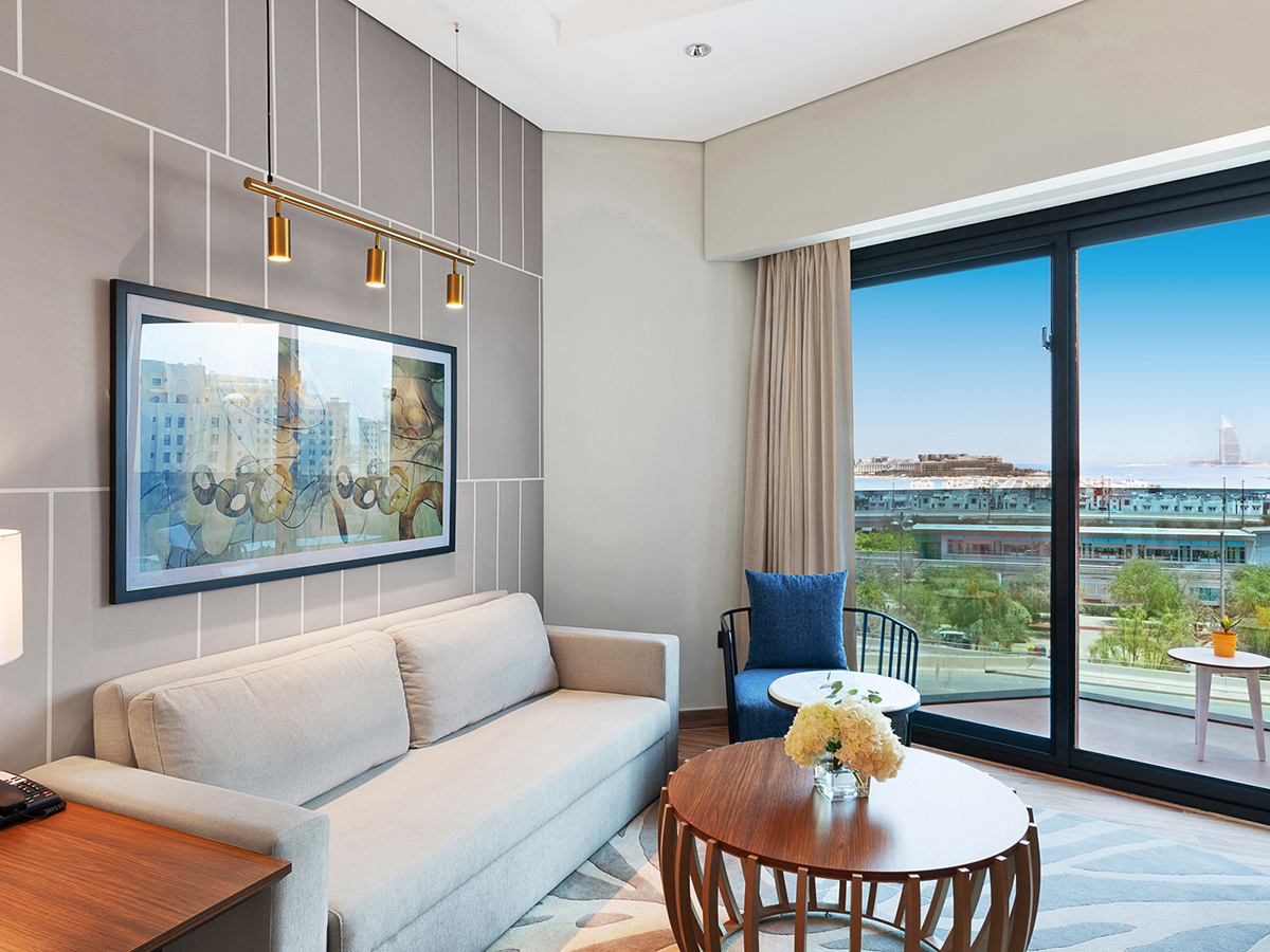 Adagio Premium The Palm – Woonkamer, Dubai